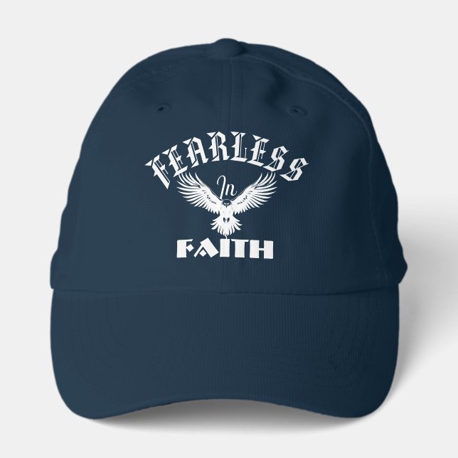 Fearless in Faith — Wings of the Cross Cap (Front)