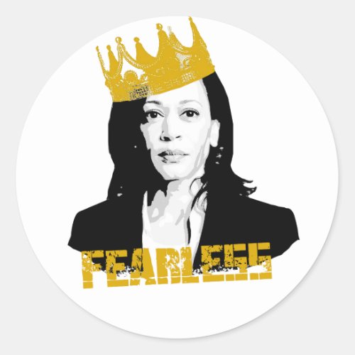 Fearless Kamala Harris Classic Round Sticker