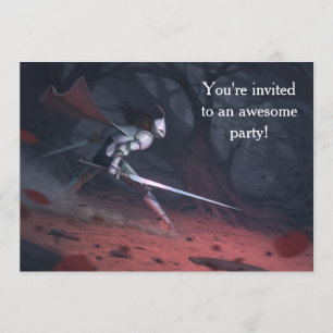 Fearless Knights' birthday party Invitation