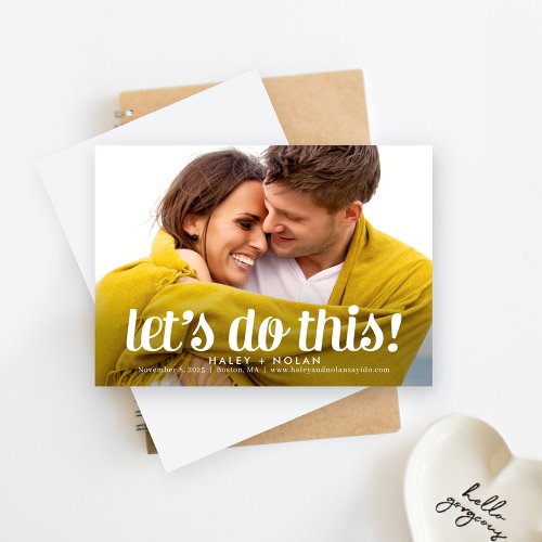 Fearless Love Photo Save The Date Card