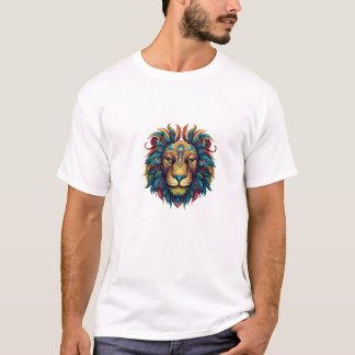 Fearless Majesty: Custom Lion Design T-Shirt
