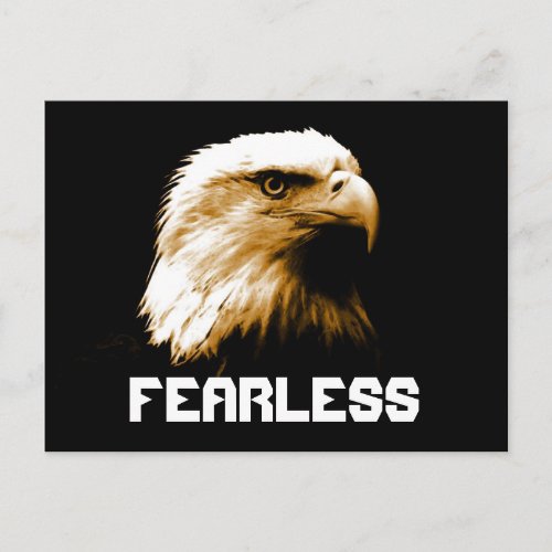 Fearless Motivational Bald Eagle Postcards