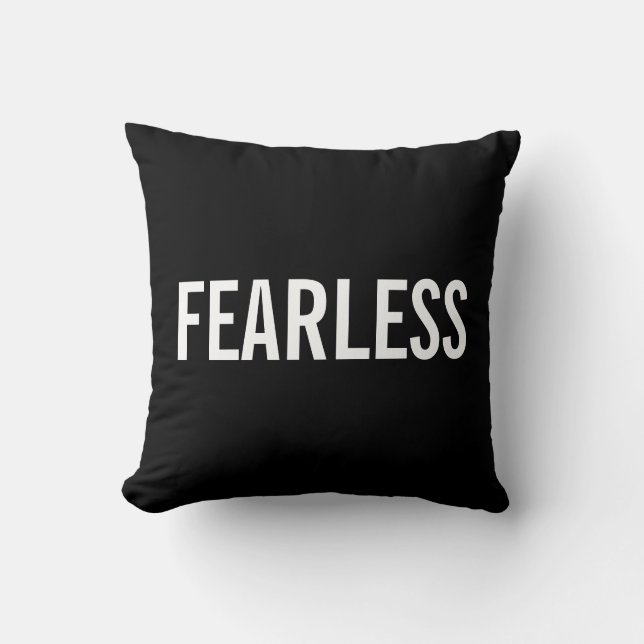 FEARLESS - Motivational Throw Pillow (Front)