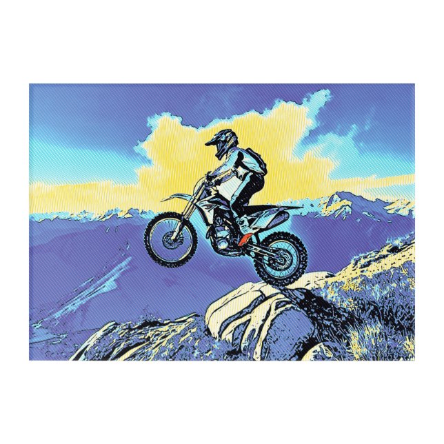 Fearless - Motocross Rider Acrylic Print (Front)