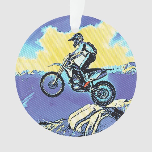 Fearless - Motocross Rider Ornament (Front)