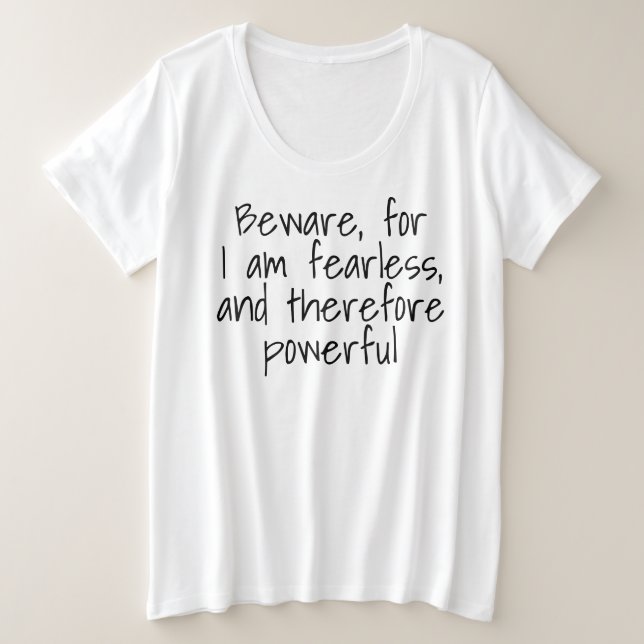Fearless Powerful Motivation Women Quote-32450 Plus Size T-Shirt (Design Front)