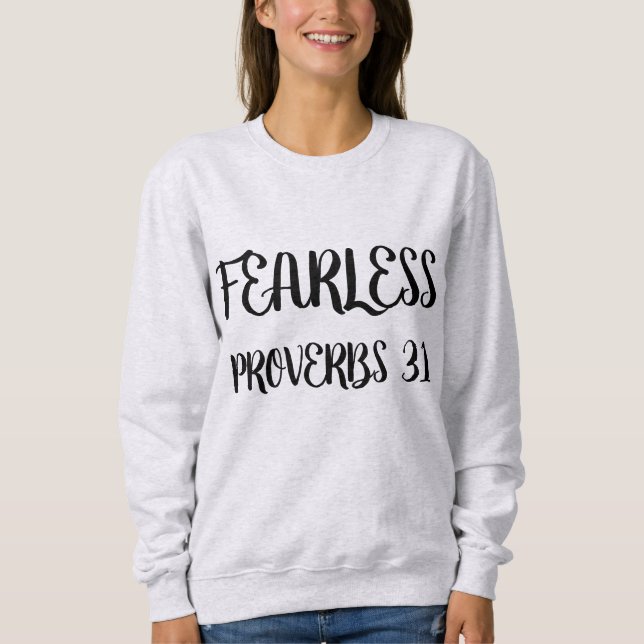 FEARLESS Proverbs 31 Ladies Christian T-shirts (Front)