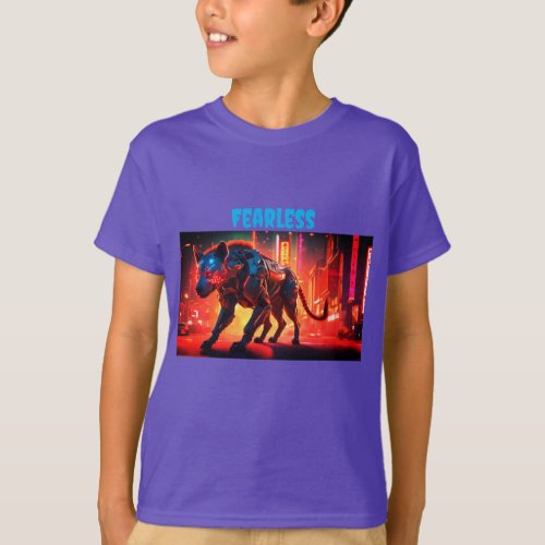 Fearless Purple T_Shirt for kids
