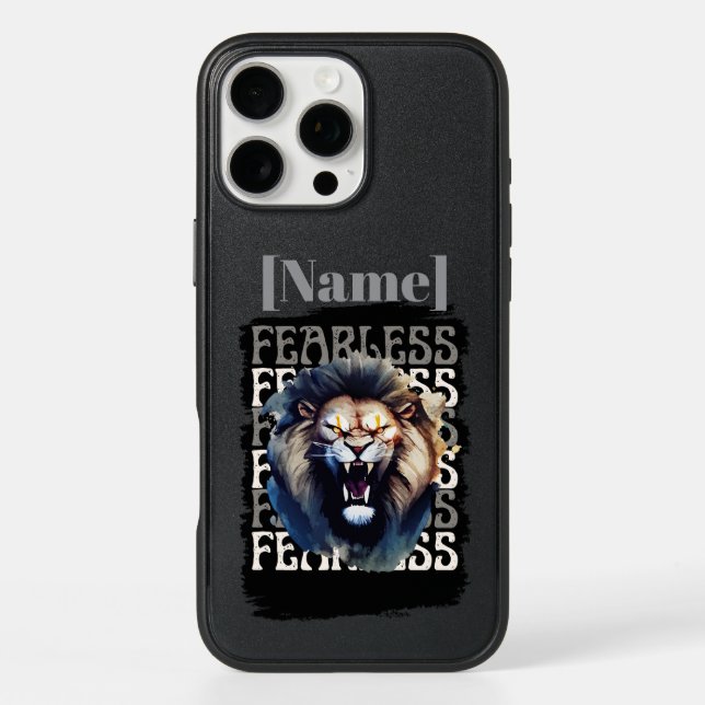 Fearless Roar – Bold Lion Graphic Design Otterbox iPhone Case (Back)
