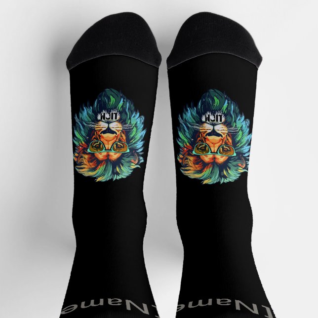 Fearless Roar – Bold Lion  Socks (Top)