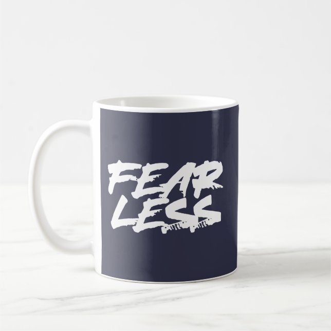 Fearless Script (White) Coffee Mug (Left)