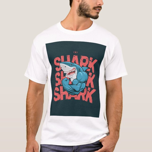 "Fearless Shark Graphic T-Shirt – Ocean Predator S (Front)
