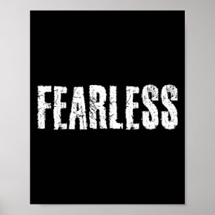 Fearless Shirt Motivational Gym Workout Fear Less Poster