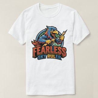 Fearless skydiver with colorful parachute in actio T-Shirt