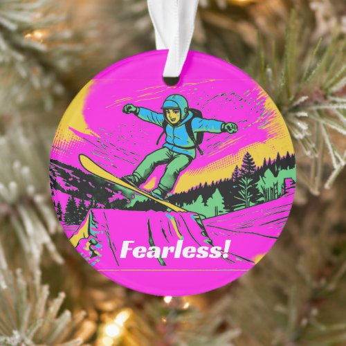 Fearless - Snowboarder Ornament