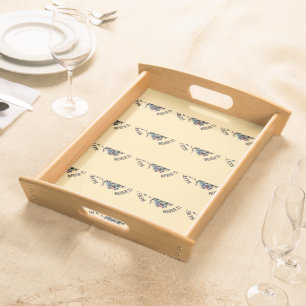 Fearless Spirit: Bold Snake and Roses Artwork Serving Tray