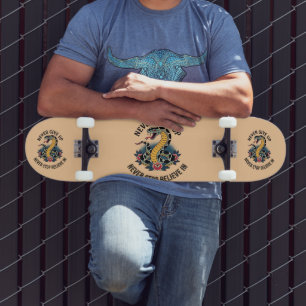 Fearless Spirit: Bold Snake and Roses Artwork Skateboard