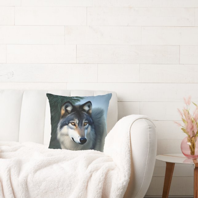 Fearless The Arctic Wolf, Cushion (Couch)