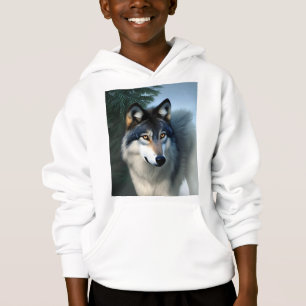 Fearless The Arctic Wolf, Kids Hoodie