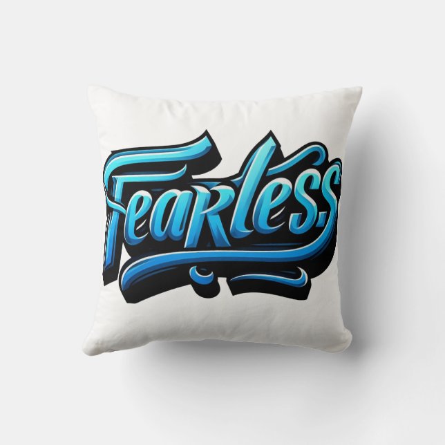 Fearless Throw Pillow (Back)