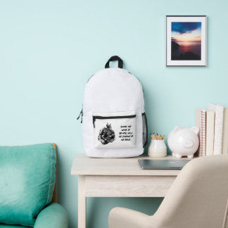 fearless Viking warrior with dagger. AI ART Printed Backpack