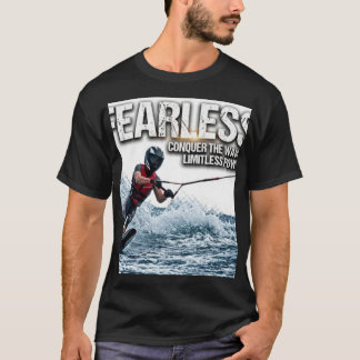 Fearless Wakeboard Shirt, Conquer Waves Waterski G T-Shirt