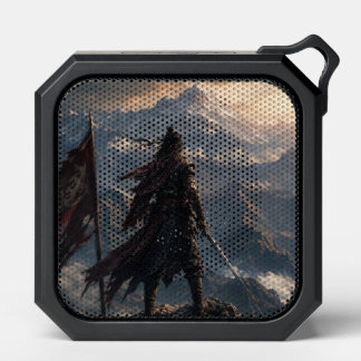 Fearless Warrior Facing the Mountains Bluetooth Speaker
