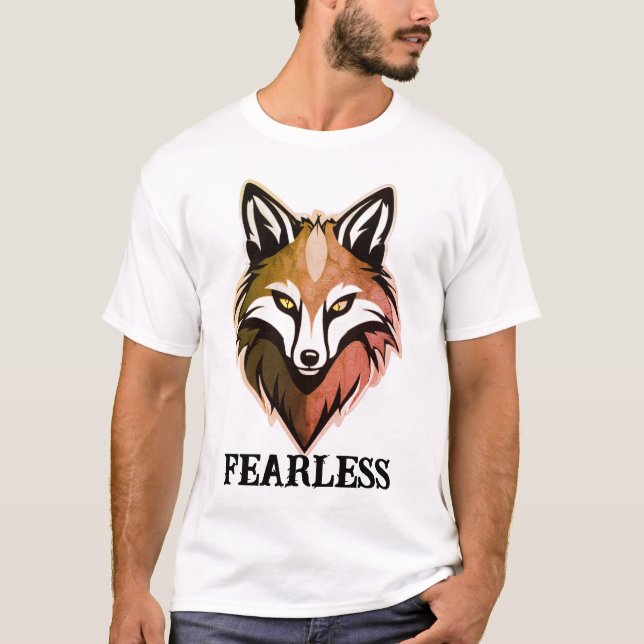Fearless Wolf Slogan T-Shirt – Freefit Classic Cot (Front)