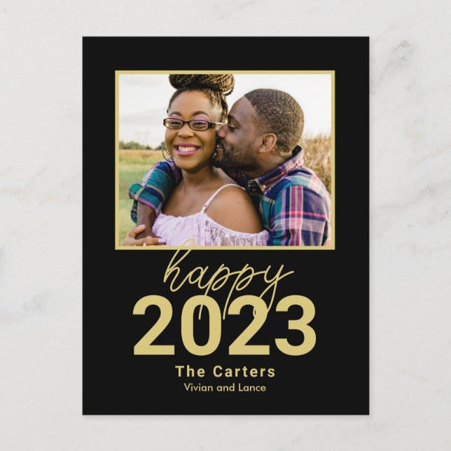 Fearless Year EDITABLE COLOR New Year Postcard (Front)
