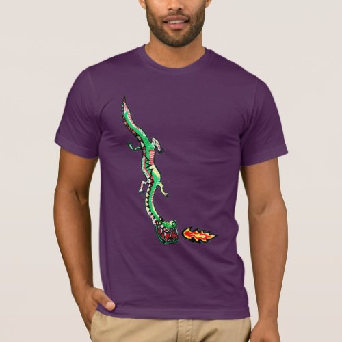 Fearsome Dragon Doodle Art T_shirt