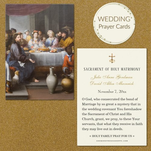 Feast at Cana Wedding Holy Card