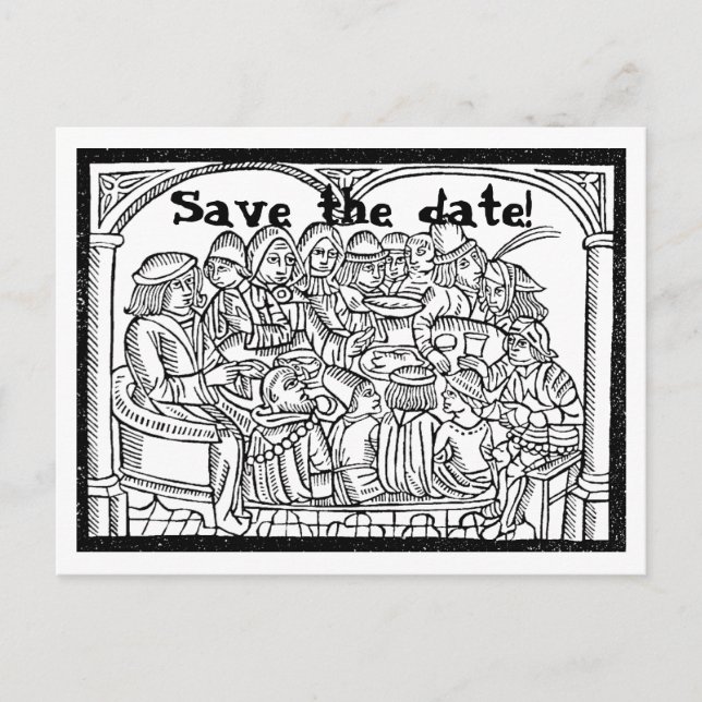Feast - customizable save the date postcard (Front)