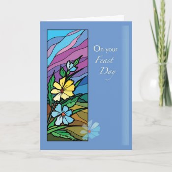 Feast Day Blessings Card by sandrarosecreations at Zazzle