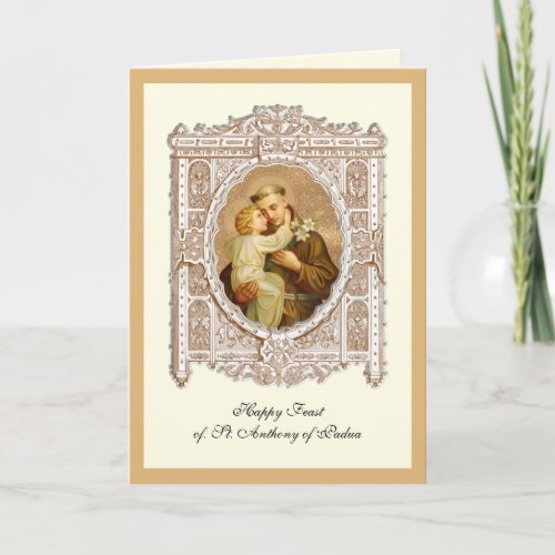 Feast Day St Anthony of Padua Child Jesus Card