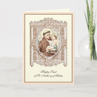 Feast Day St. Anthony of Padua Child Jesus Card