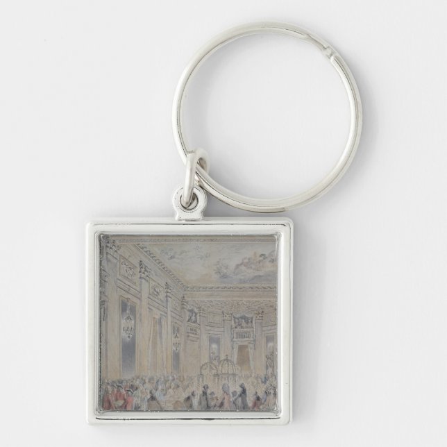 Feast given by Madame du Barry  for Louis XV Keychain (Front)