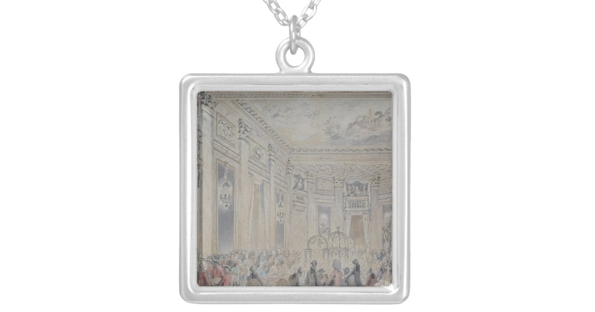 Feast given by Madame du Barry for Louis XV Silver Plated Necklace