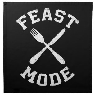 Feast Mode - Bulking - Eat, Hungry - Funny Novelty Cloth Napkin