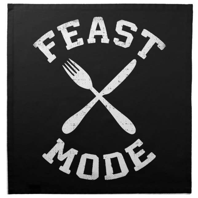 Feast Mode - Bulking - Eat, Hungry - Funny Novelty Cloth Napkin (Front)