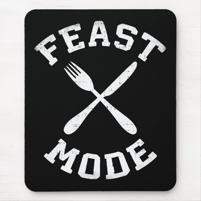 Feast Mode - Bulking - Eat, Hungry - Funny Novelty Mouse Pad (Front)
