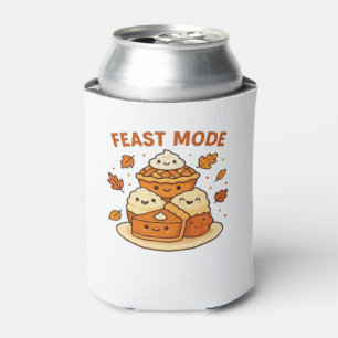 Feast Mode � Cute Autumn Comfort Food Plate Boxy T Can Cooler