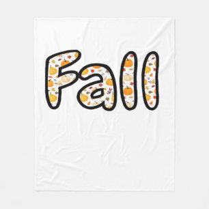 Feast Mode – Cute Autumn Comfort Food Plate Boxy T Fleece Blanket