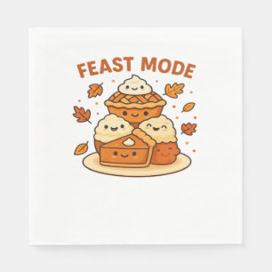 Feast Mode – Cute Autumn Comfort Food Plate Boxy T Napkins