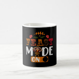 Feast Mode On Funny Thanksgiving Turkey Toggle Coffee Mug