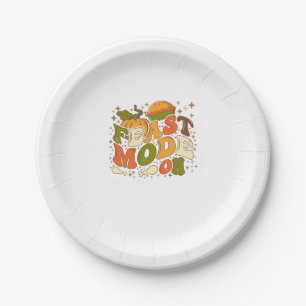 Feast Mode on, Thankgiving Costume Paper Plates