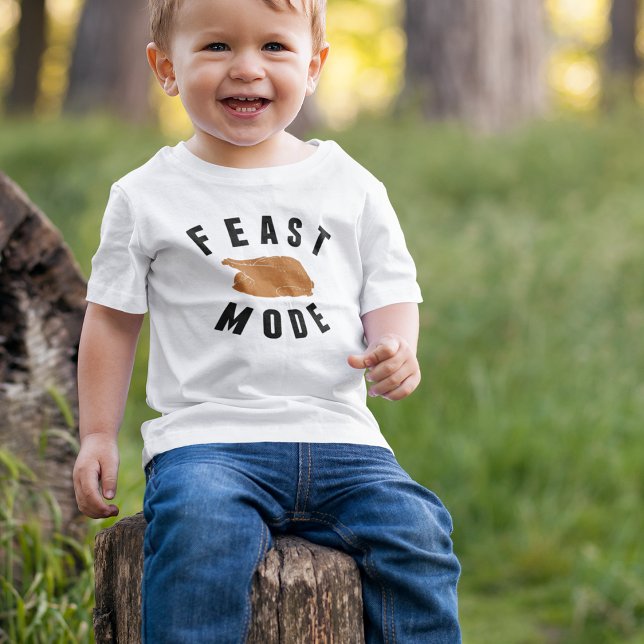 Feast Mode | Thanksgiving Turkey Baby T-Shirt (Creator Uploaded)