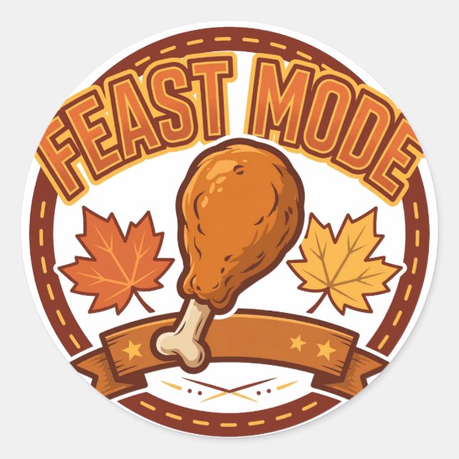 Feast Mode Turkey Sticker (Front)