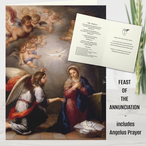 Feast of Annunciation Virgin Mary Religious Card