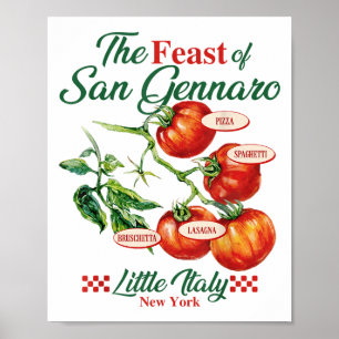 Feast Of San Gennaro Tomato Italy Italian Food Wom Poster