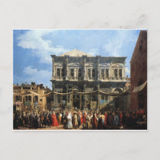 Feast of San Rocco by Canaletto Postcard